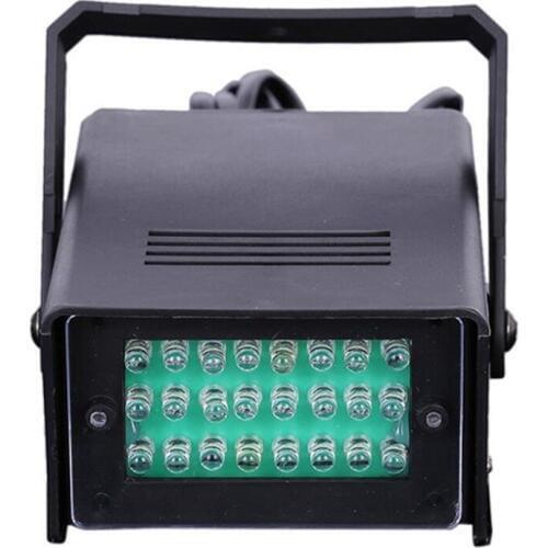 40pcs High Brightness EU Plug 220V 3W 24 LED Operated DJ Strobe Lights Disco Party Club Stroboscope White stage light effect