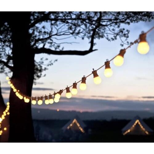 LED Party Lights Outdoor 10/20/40 Clear Retro Bulbs Decorative Party Xmas Backyard Garland Backyard Patio Decor String Lights