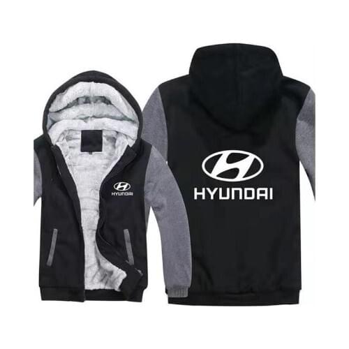 NEW Winter Thicken zipper Hoodies for Hyundai sweatshirt men Winter zipper jacket coats male Clothes
