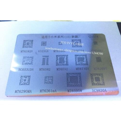 For MT6582V 6323GA 6165V 6572A MT6369A SC6531DA Reballing BGA Stencil MT6582 6592 6735V 6169V 6595W SC9830 Direct Heating Plate