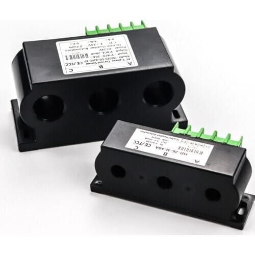 0-500A three phase current transmitter 0-10V analog output hall current sensor