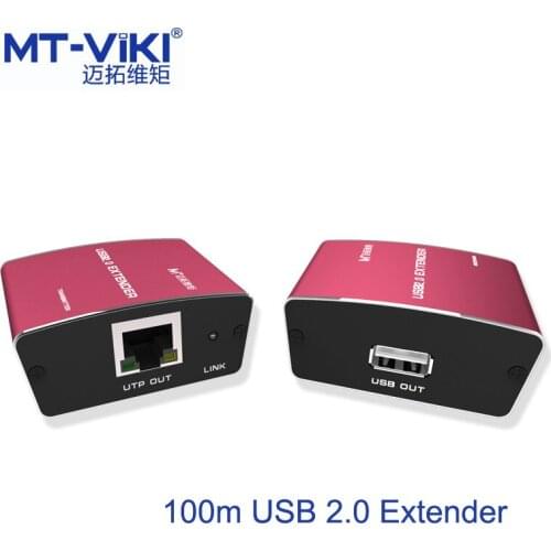 MT-VIKI High Quality Full USB 2.0 Extender 100m 300ft USB to CAT RJ45 LAN UTP Cable Extension USB2.0 Repeater with Power 450FT