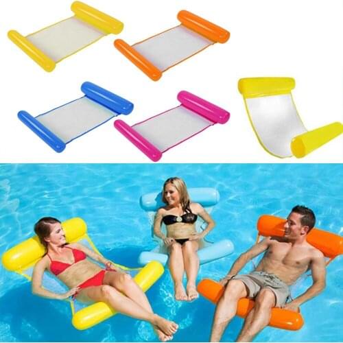 Outdoor Foldable Water hammock recliner inflatable floating bed swimming pool floating Sleeping Bed Chair mattress