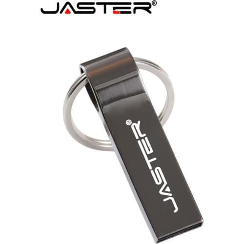 JASTERMetal USB Flash Drive Waterproof Pen Drive 64gb 32gb 16gb 8gb 4gb Real Capacity USB Stick Pendrive with Key Ring