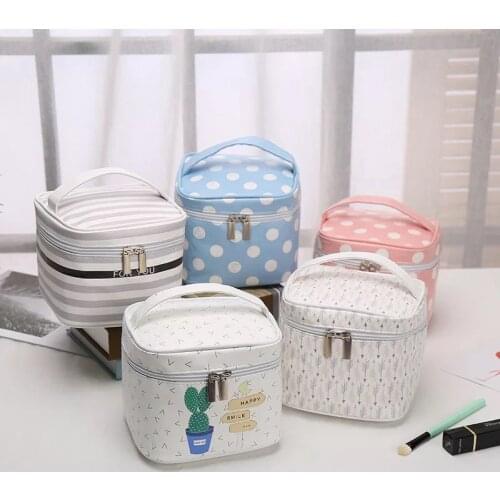 Mini Women Cosmetic Makeup Bags Cases Make Up Organizer Korean Zipper Storage bags Underwear Finishing Organizer
