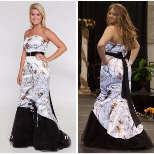 2019 Sweetheart Slim Mermaid White Camo Wedding Dresses Snowfall Real Tree Bridal Gowns Camouflage Vestidos De Novia