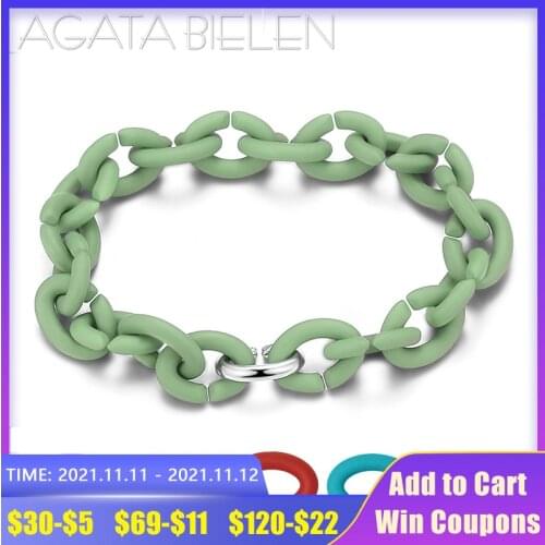 Punk Rock Hard Rubber Chain Bracelet Bangle Men Jewelry Women Fashion Hippie Charms Hand Cuff Female Accessories Gifts 2020