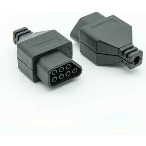 100pcs a lot High quality Male plug connector jack 7P5C plug 7 hole for controller replair use