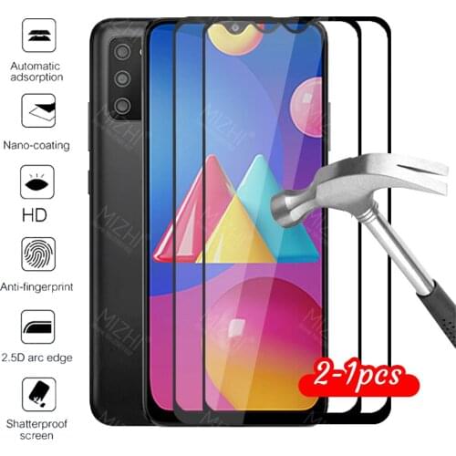 2pcs protective glass For samsung m02s case For samsung galaxy m02s m 02s m02 s tempered glass samsun galaxi m02s phone cover