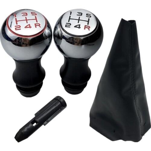 5Speed Car GearBox Shift Knob Gaiter Boot+Adapter For Peugeot 106 206 306 406 107 207 307 407 301 308 2008 3008 C2 C3 C4 Citroen