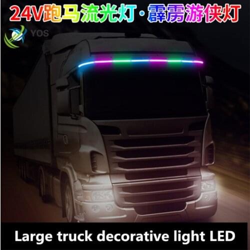 Large truck decoration light LED truck roof atmosphere light welcome color light warning light modification