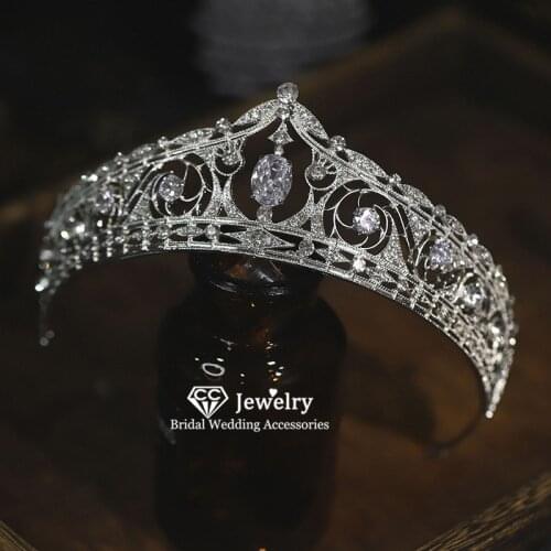 CC Hair Crown Hariabnd Wedding Accessories for Women Bridal Tiara Engagement Jewelry Luxury Party Headwear High Quality AN30