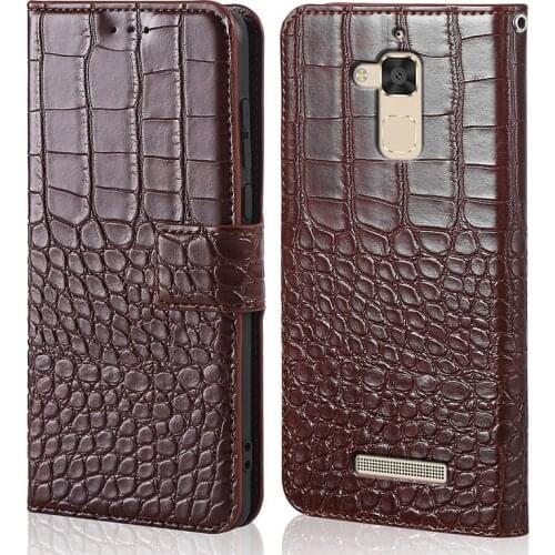 DOREXLON Crocodile Texture Phone Case Cover for Asus Zenfone 3 Max ZC520TL X008D 5.2 inch Cowhide Leather Flip Card Case