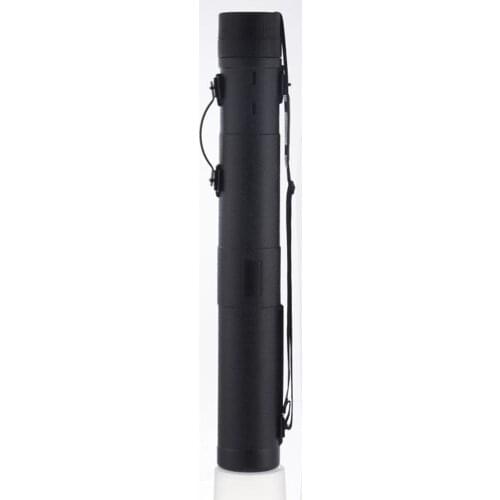 Black Plastic Telescoping Poster Art Document Storage Tube Case with Strap