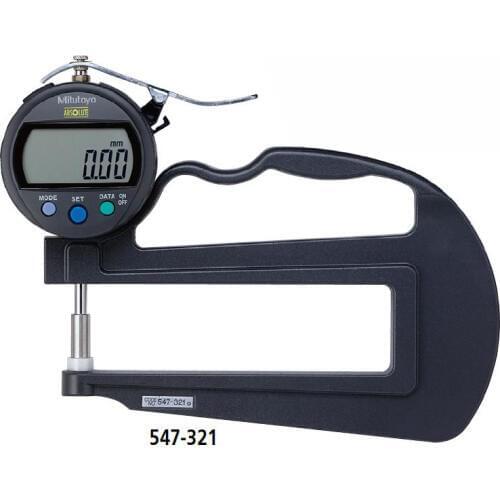 Mitutoyo 547-321 Measuring Range 0-10mm Resolution 0.01mm ABS Digimatic Indicator Digital Thickness Gauge