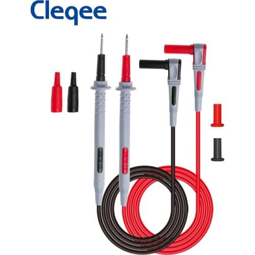 Cleqee P1505 Upgraded Silicone Multimeter Probes Pen 4mm Banana Plug Test Lead with 2mm Copper Needle 1.5M 1000V/10A