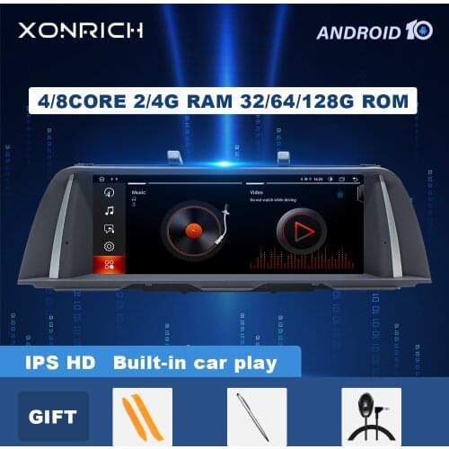 DSP 4GB RAM 128GB Android 10 Car Radio For BMW 5 Series F10 F11 2010-2016 CIC NBT Multimedia IPS GPS Navigation Stereo Head Unit