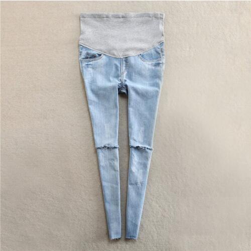 Hole Denim Jeans Maternity Jeans For Pregnant Women Maternity Clothes Skinny Pregnancy Jeans Pants Belly Gravidas Pencil Pants
