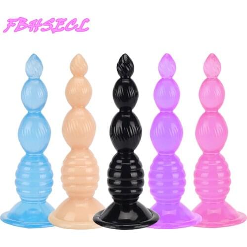 FBHSECL TPE Anal Beads Jelly Toys Prostate Massager Butt Plug Adult Sex Products Sex Toys for Women Sex Shop