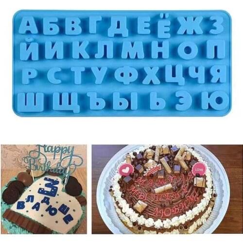 Tray Chocolate-Mold Mold-Letters Cake-Decorating-Tools Cookies-Baking-Mould Jelly Russian-Alphabet