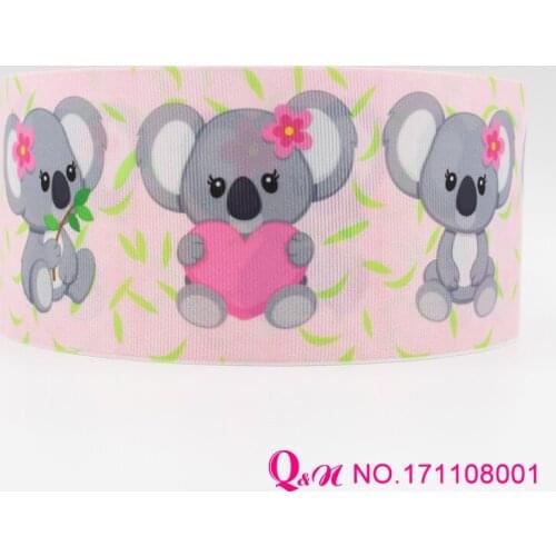 Q&N ribbon 16mm 22mm 25mm 38mm 50mm 75mm cartoon print grosgrain ribbon webbing 50yards/roll for hair tie