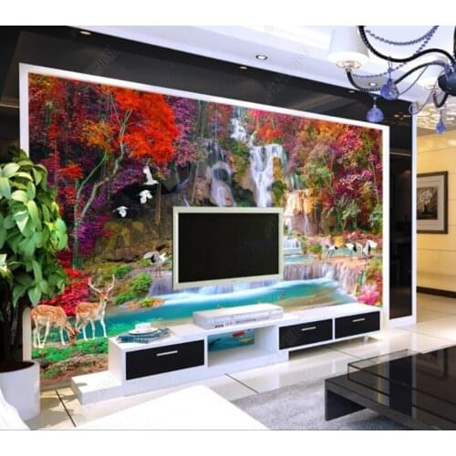 Papel de parede beautiful high-definition landscape waterf 3d wallpaper mural,iving room tv wall bedroom wall papers home decor