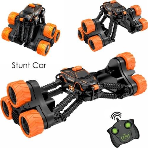 RC Stunt Car Toy 4CH Stretch Deformed Off-road Vehicle Stunt Drift Deformation Climbing Car Good Gift for Children Boys