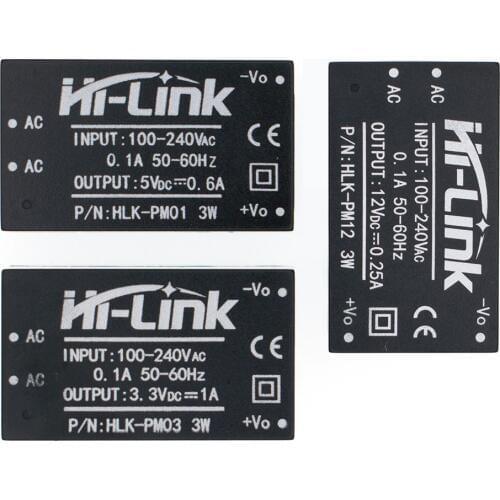 HLK-PM01 HLK-PM03 HLK-PM12 AC-DC 220V to 5V/3.3V/12V mini power supply module,intelligent household switch power supply module