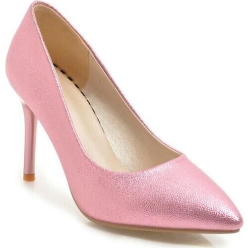 2018 new sexy fine with high heels pointed joker 43 shallow mouth single shoe size code 32-1825