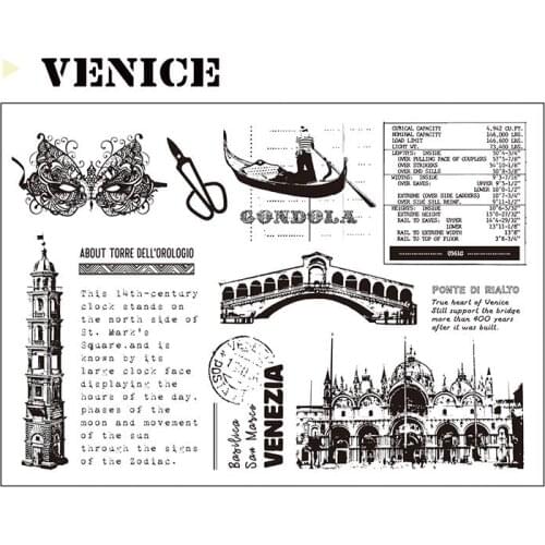 Venice Transparent Clear Silicone Stamp/Seal for DIY scrapbooking/photo album Decorative clear stamp A767