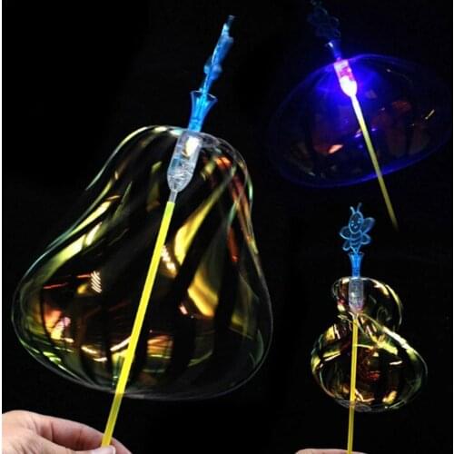 Variety Rainbow Magic Stick Wand LED Bubble Flower Colorful Shining Light Wand Stick Toy