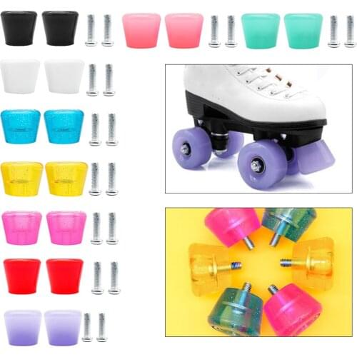 2Pcs Roller Skate Brake Inline Skates Roller Brakes Block Toe Stoppers Parts