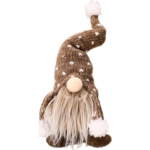 Handmade Christmas Gnome Decoration Swedish Figurines Sitting Long Hat Elf Doll