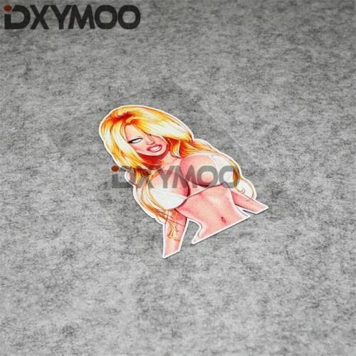Car Styling Cool Gold Hair Hot Lady Game Sticker for Skateboard Guitar Laptop GTA 150x90mm