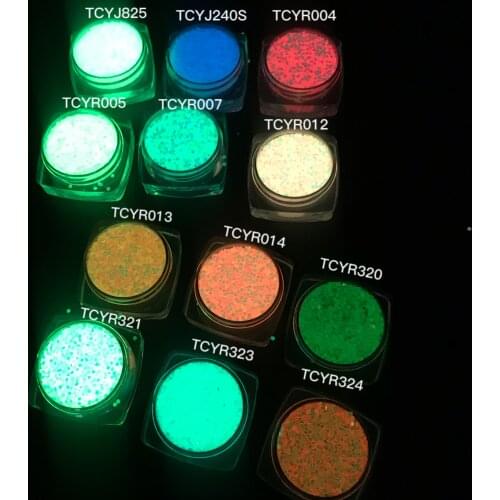 Luminous Glow In Dark Iridescent Rainbow Nails Art Glitter Long Last Glowing Noctilucent Nail Glitter Art Decoration DIY Tumbler