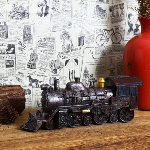 Home Decoration Retro And Nostalgic Resin Locomotives Model Decoration Home Cafe Creative Store Decoration Shooting Props