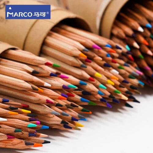 Marco water-soluble colored pencils 24/48/72 color pencil set professional painting childrens painting material escolar