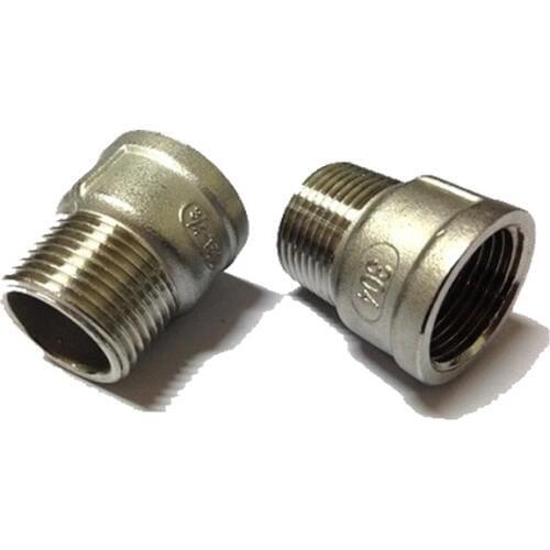 1/2" 3/4" 1" BSPT Female To Male Bushing 304 Stainless Plumbing Pipe Fitting Water Gas Oil
