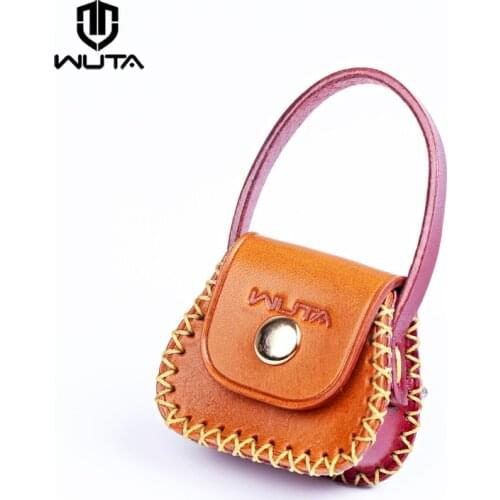 WUTA Original Handmade Women Coin Purse Vegetable Tanned Leather DIY Semi-finished Mini Cute Pendant High Quality Retro Tote Bag