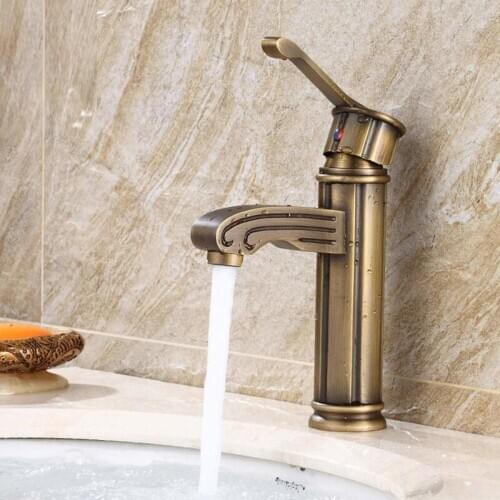 Yooap Old-style faucet European copper basin with hot and cold retro style European multi-style countertops are optional