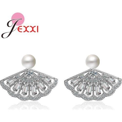 Flower Earrings For Women Vintage Charm 2 color Long Stud Earring Wedding Party Earrings Women Fashion Jewelry