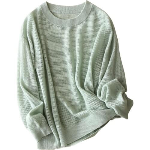 100% Cashmere Sweater Women 2020 Fall Fashion Women O-Neck Casual Hollow Out Fall Clothes for Women Sweater and Pullovers