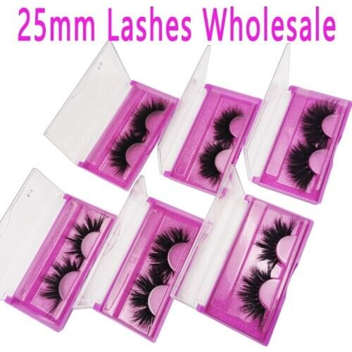 3D Mink Eyelash Bulk 25mm Eyelash Vendor Dramatic Long Lashes Eyelash Packaging Box Soft Curly Wholease 5D Mink Eyelashes