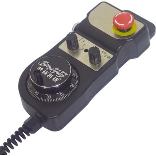 5V MPG Handwheel 6-Axis Manual Pulse Generator with Emergency Stop Switch