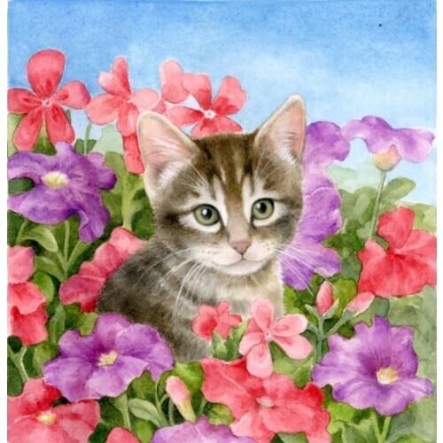 5D fleurs Diamant broderie Les fleurs diamant point de croix diamant rond peinture bricolage diamant peinture La belle cha