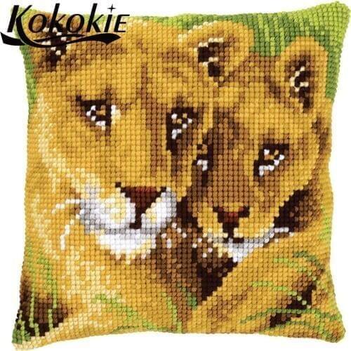 Accessories For Embroidery yarn pillowcase throw pillow animals style Cross stitch kits material for handicraft Needlework Sets