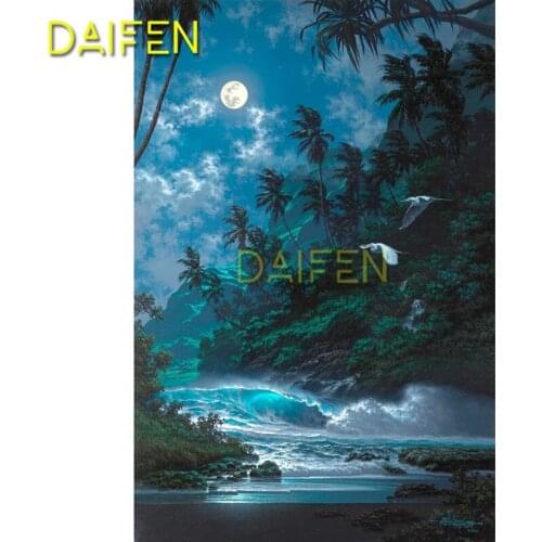 Full Round Diamond embroidery 5D DIY Diamond painting Cross stitch Full Square Diamond mosaic Crane forest seaside moon