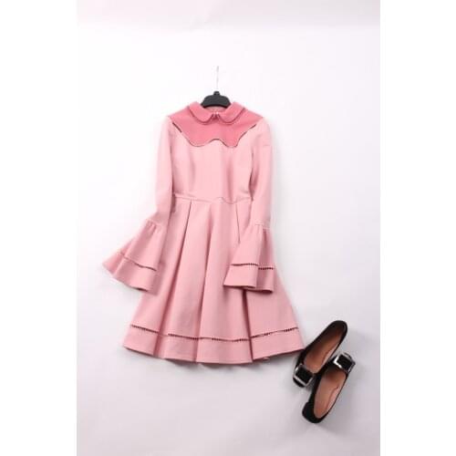 England Autumn Collectins UK Fasion Full Sleeves A-Line Dress Special Offers