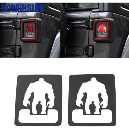 Car Accessories Tail Rear Light Lamp Guards Decoration Cover Trim Frame Sticker Fit for Jeep Wrangler JL 2018+ Car Styling