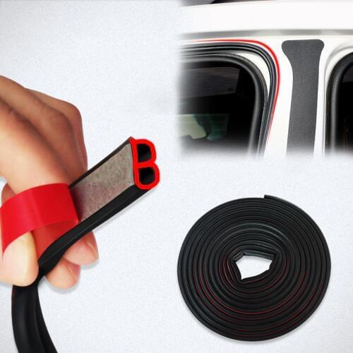 Car-styling Car 4/5/10/16Meter B Type Car Rubber Seal Sound Insulation Weatherstrip Edge Noise Insulation Car Door Sealing Strip